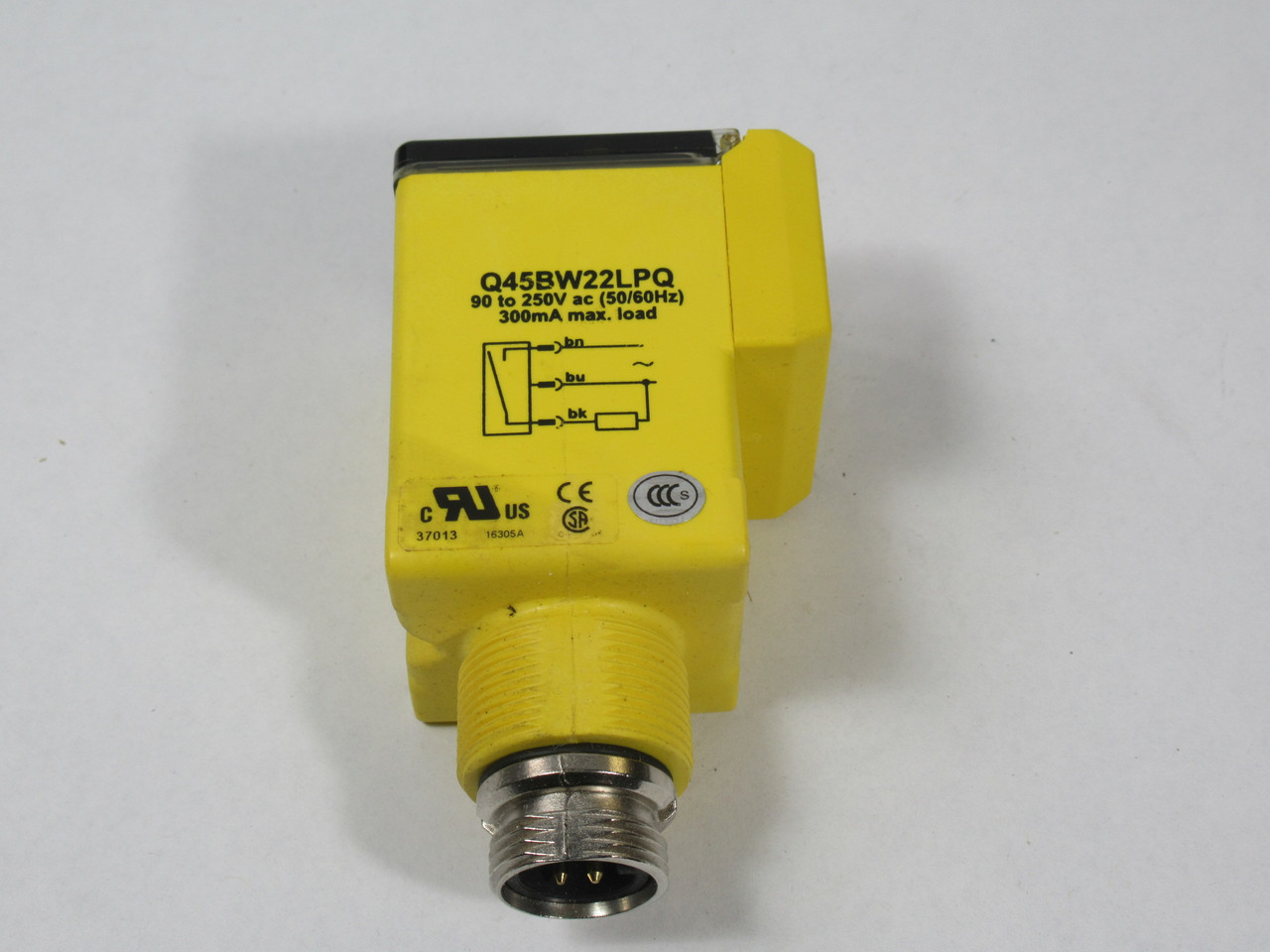 Banner 37013 Q45BW22LPQ Rugged Rectangle Sensor 0.15-6m 90-250VAC BOX DMG NEW