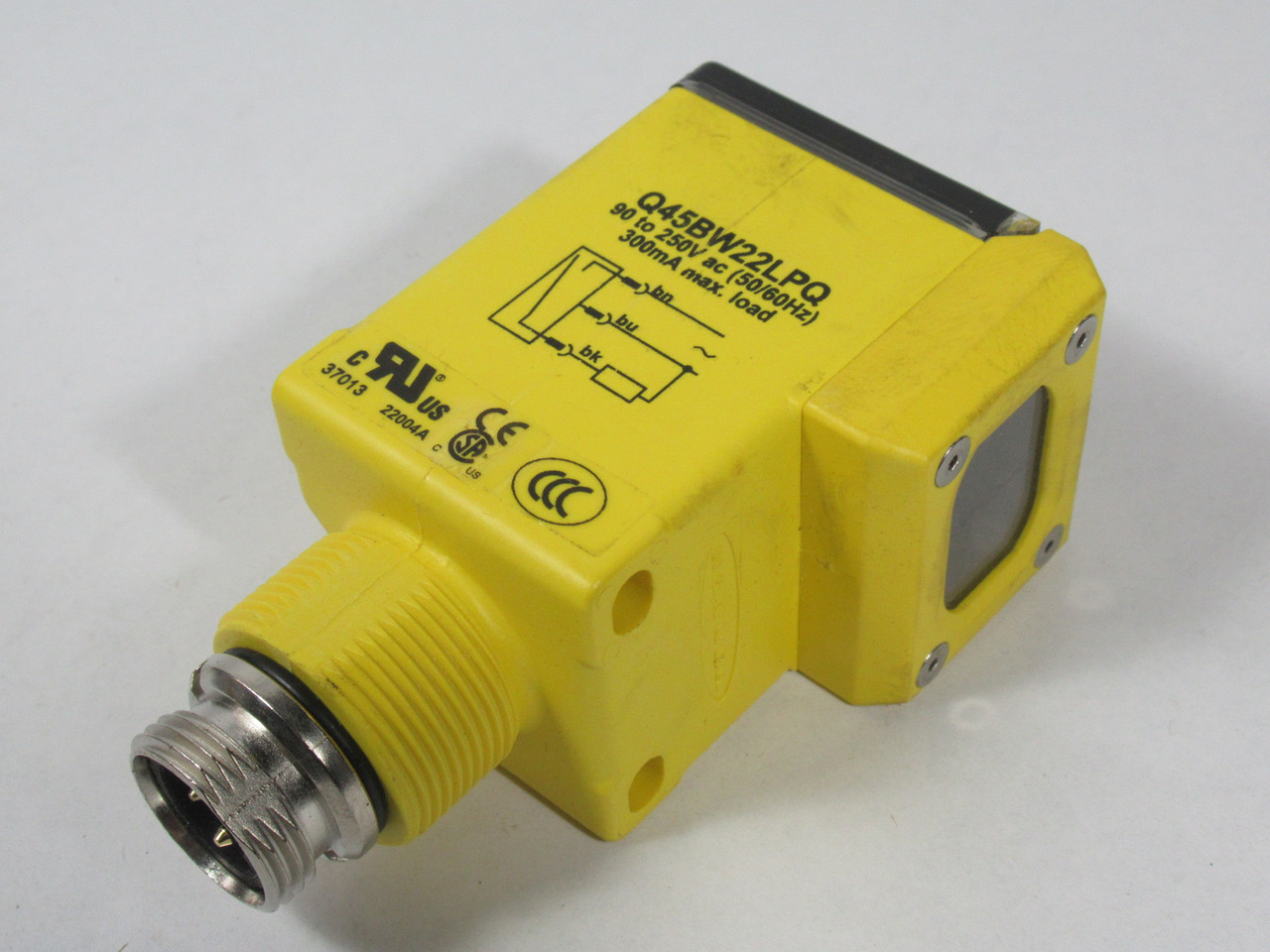 Banner 37013 Q45BW22LPQ Rugged Rectangle Sensor 0.15-6m 90-250VAC SHELF WEAR NEW