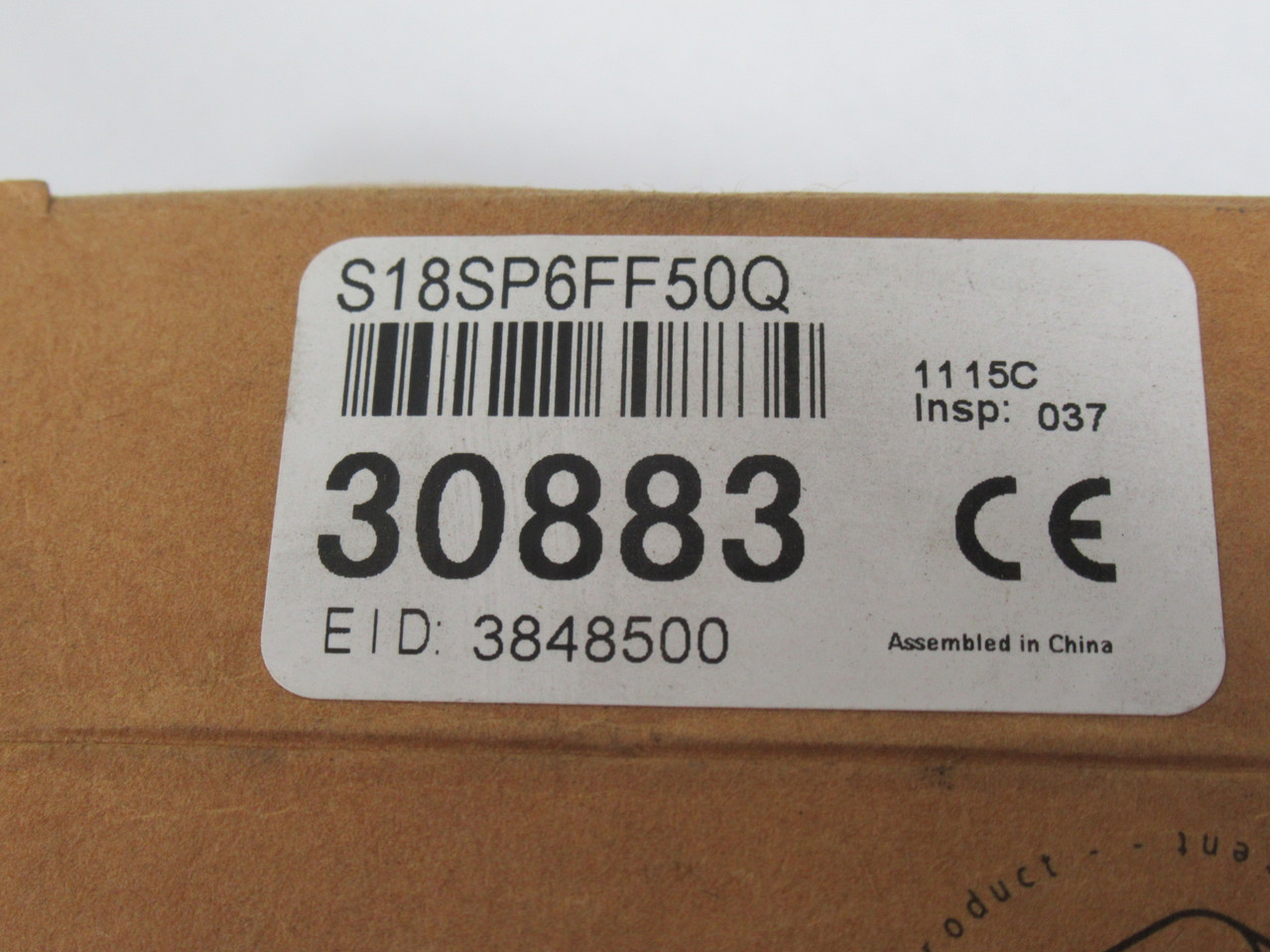 Banner 30883 S18SP6FF50Q Ez-Beam Barrel-Mount Sensor 50mm 10-30VDC BOX DMG NEW