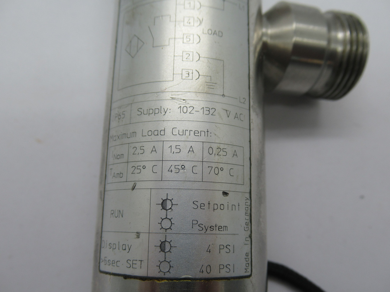 IFM PB4313 Pressure Sensor with LED Display 20-400 psi 1500 psi Max USED
