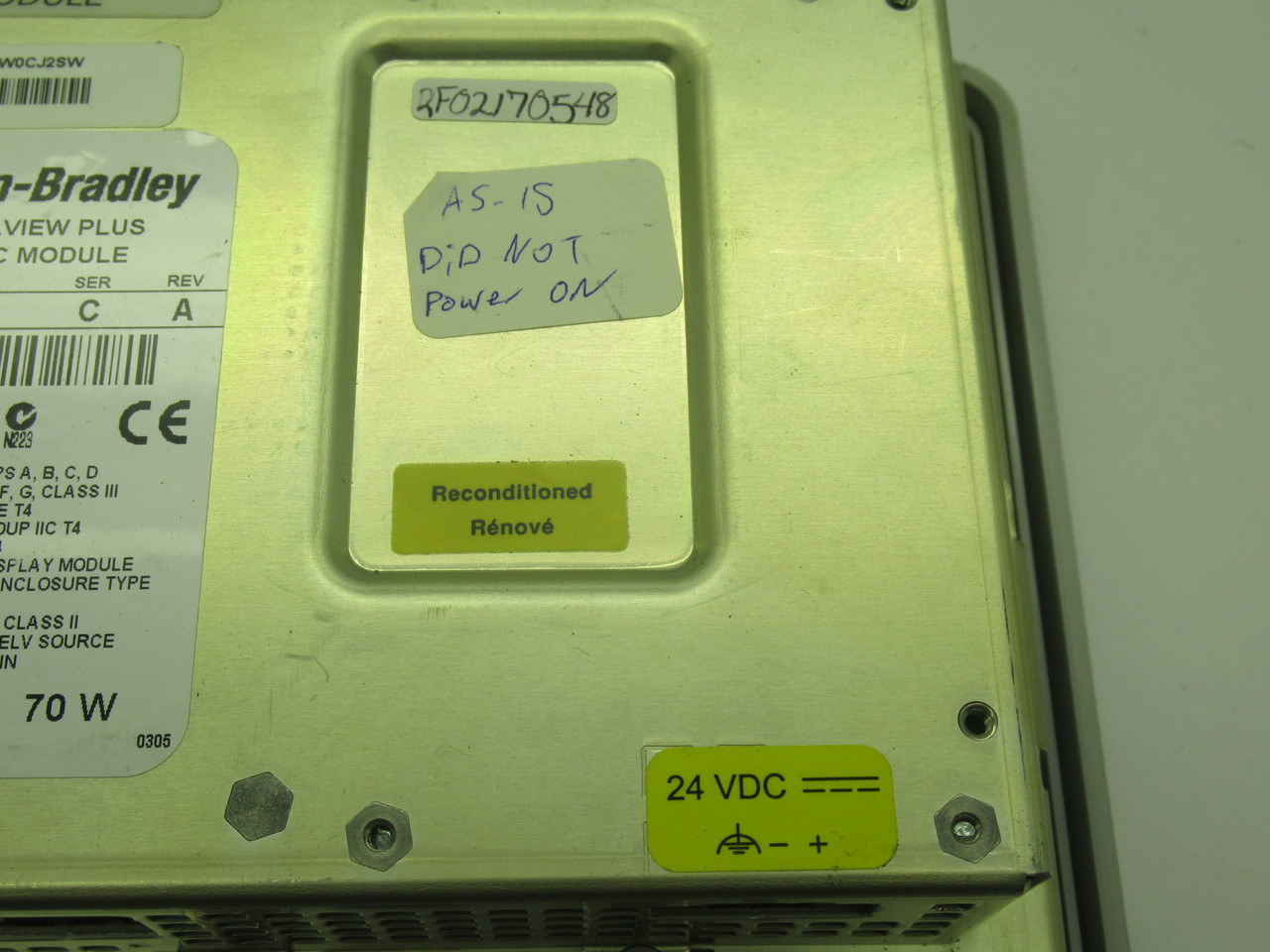 Allen-Bradley 2711P-T7C4D2 Series A Color Operator Terminal 24VDC 70W AS IS