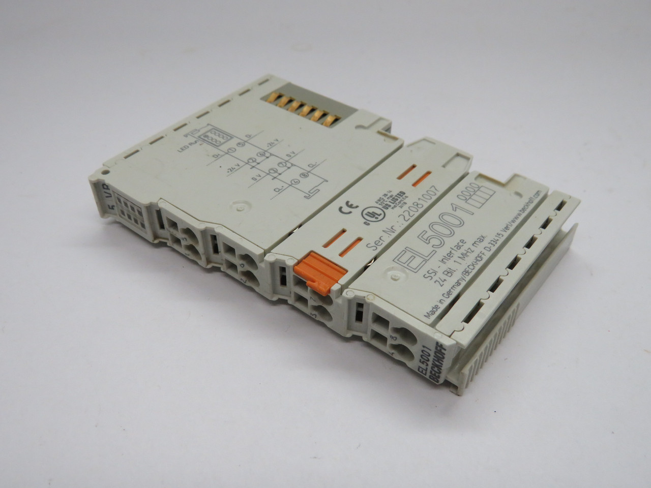 Beckhoff EL5001 EtherCAT Terminal SSI Interface 1-Channel 24 Bit 1 MHz USED