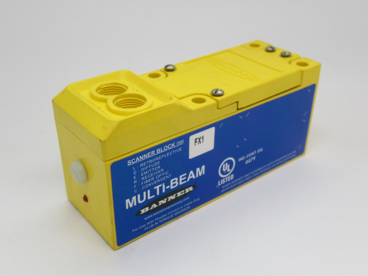 Banner FX1 Fiber Optic Scanner Block SHELF WEAR NOP