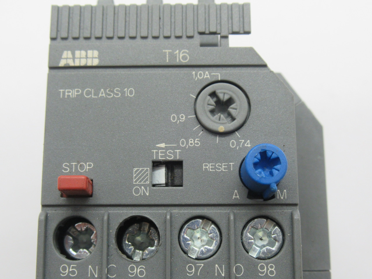 ABB T16-1.0 Thermal Overload Relay 0.74-1.0A Trip Class 10 SLIGHT DAMAGE USED