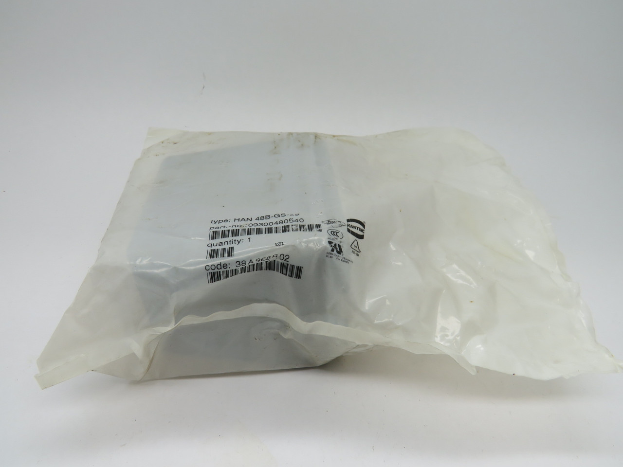 Harting 09300480540 Connector Hood Top Entry 2-Peg Single Lever HOLEY BAG NWB
