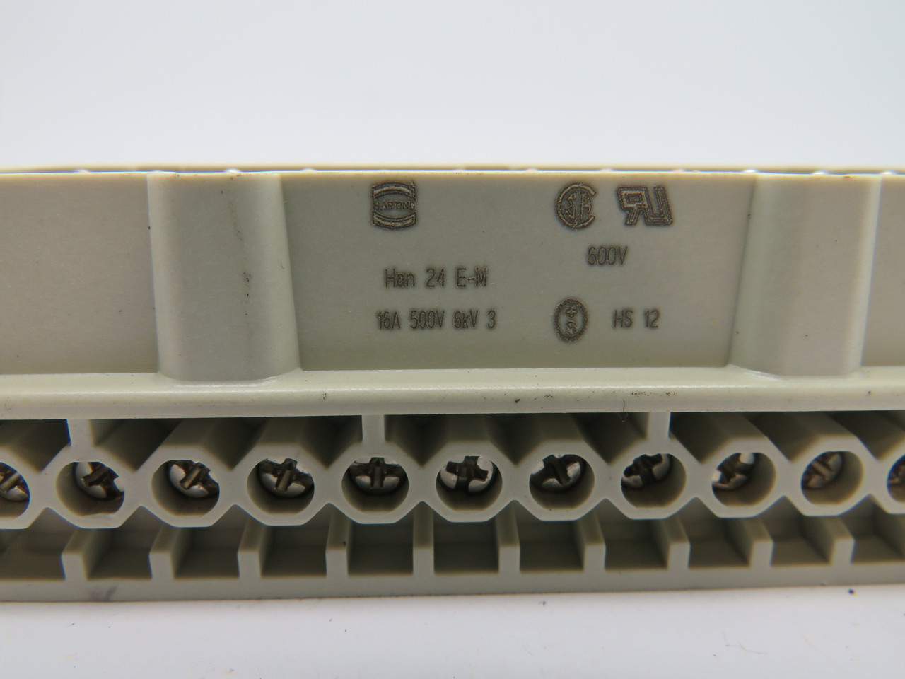 Harting 09330242601 Male Connector 16A 500V Size 24B DAMAGED BAG NWB
