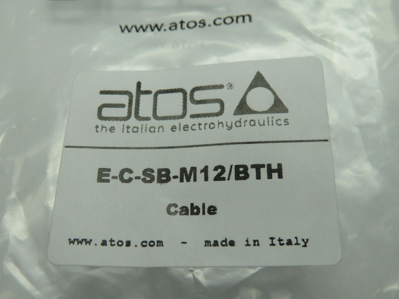 Atos E-C-SB-M12/BTH Bluetooth Cable 4-Pole M12 40 cm Length NWB
