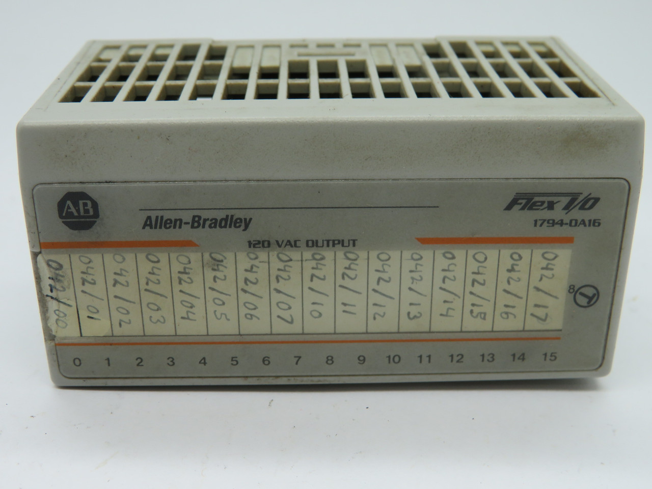 Allen-Bradley 1794-OA16 Series A Flex I/O Output Module 120V STAINING USED