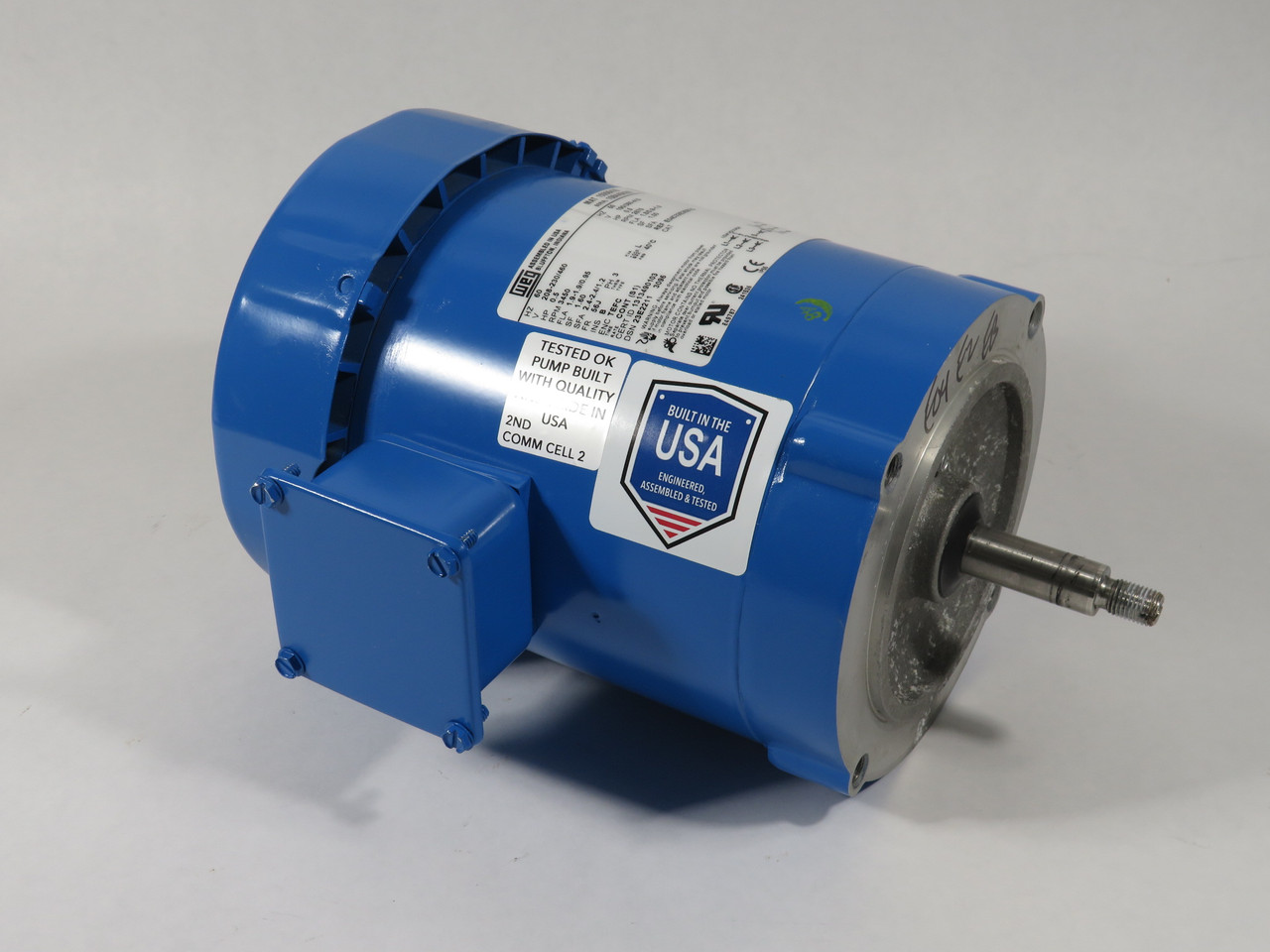 WEG 0.5HP 3450RPM 208-230/460V 56J TEFC 3Ph 2.4-2.4/1.2A 60Hz SHELF WEAR NOP