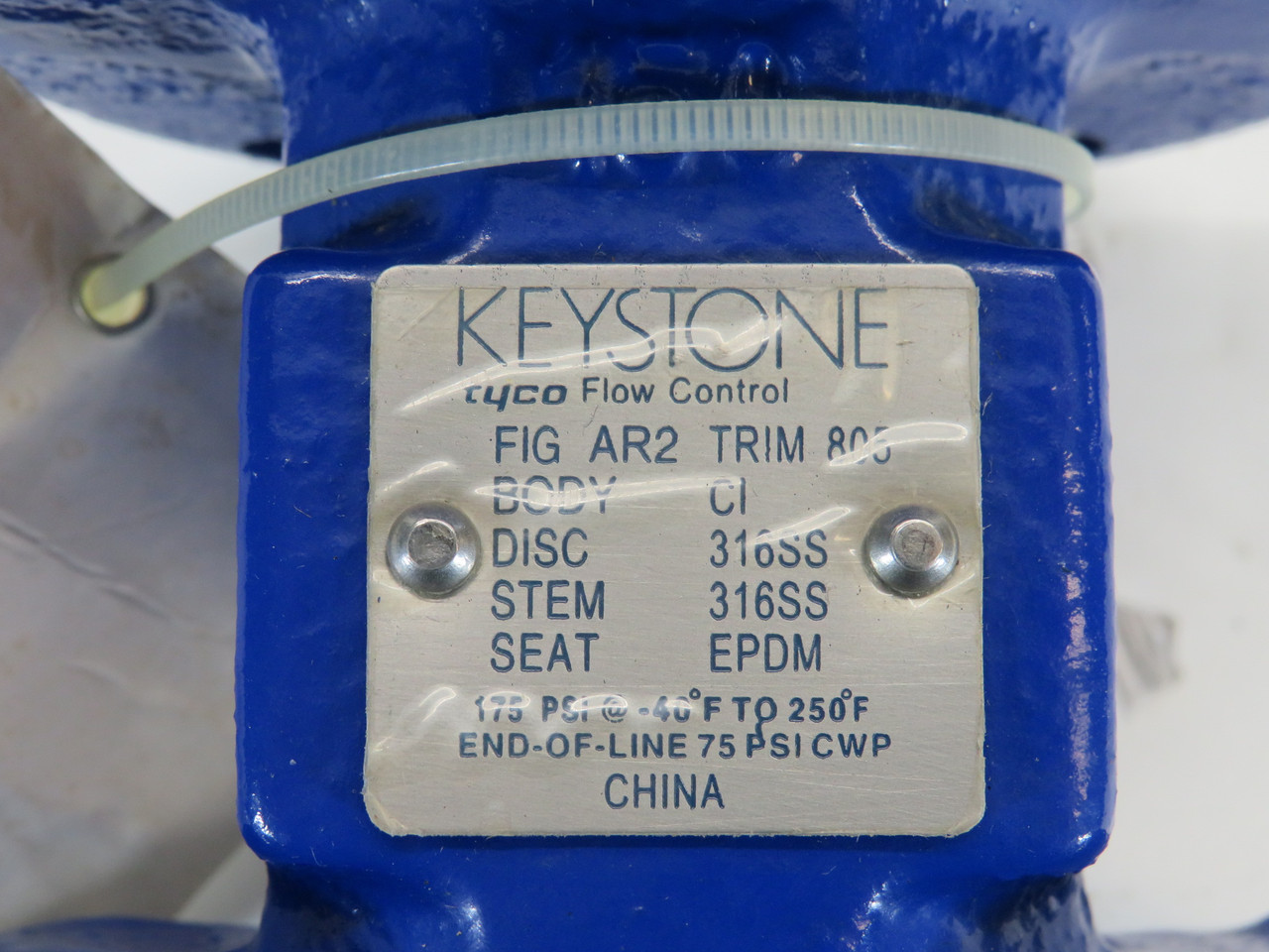 Keystone AR2 Lug-Style Butterfly Valve 6" 805 Trim CI Body 316SS Disc & Stem NOP