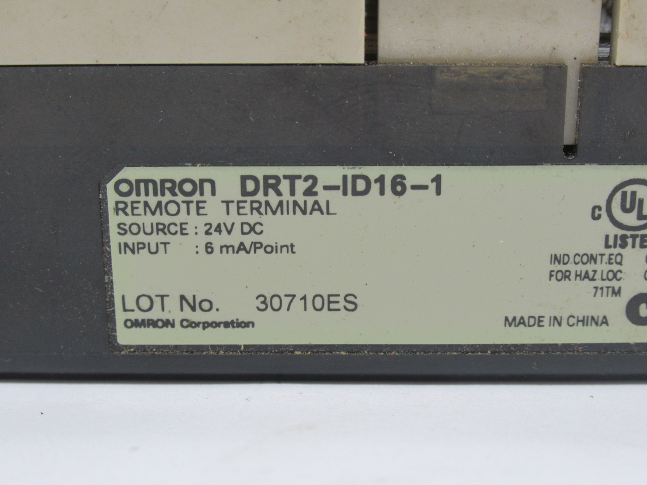 Omron DRT2-ID16-1 Digital Input Remote Terminal 16-Input 24VDC 6mA USED