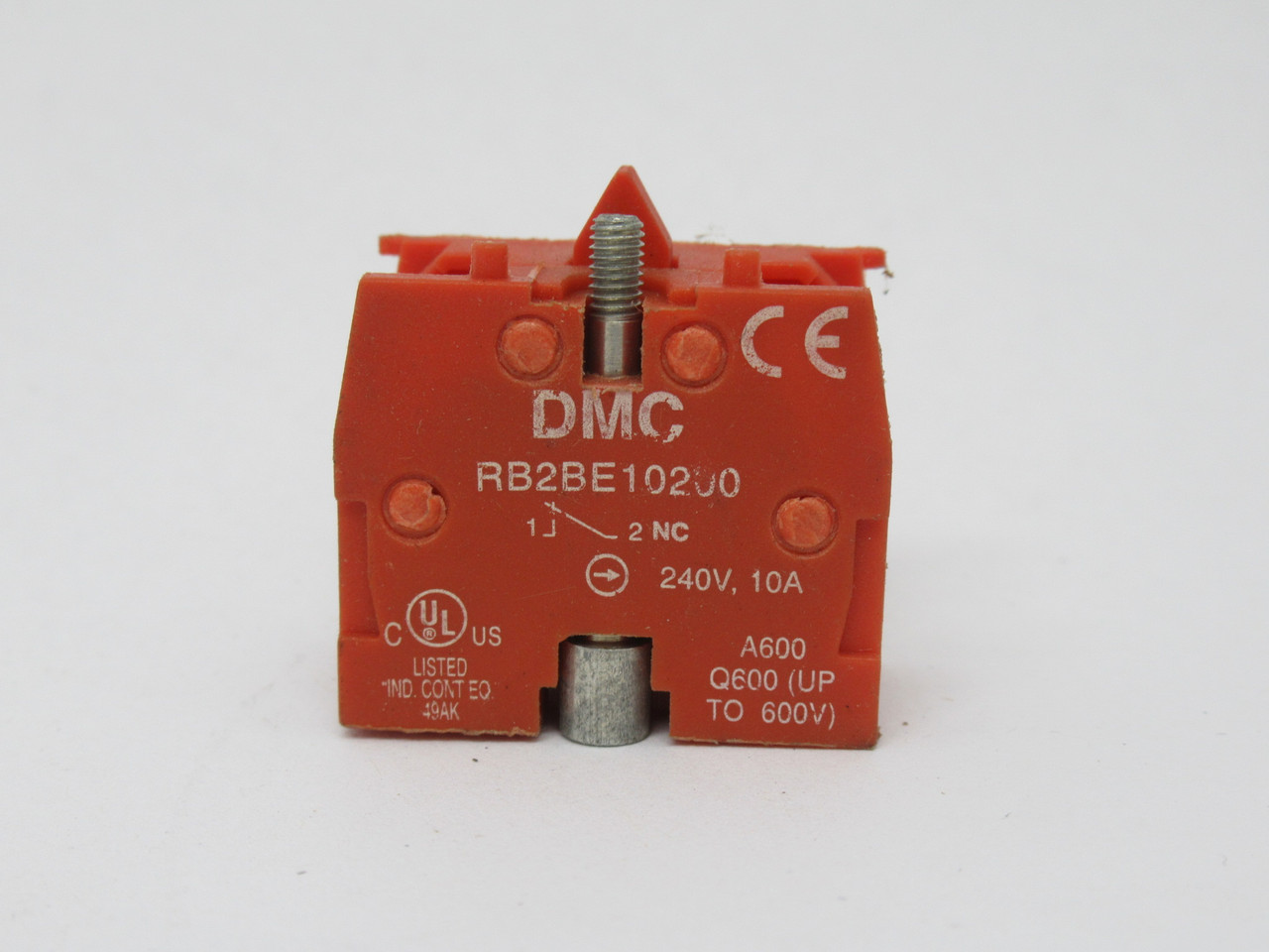 DMC RB2BE10200 Push Button Contact Block 1NC 240V 10A USED