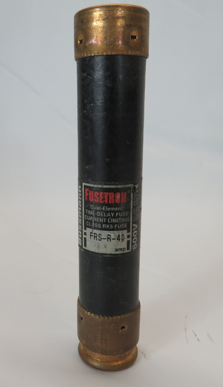 Fusetron FRS-R-40 Time Delay Current Limiting Fuse 40A 600V USED