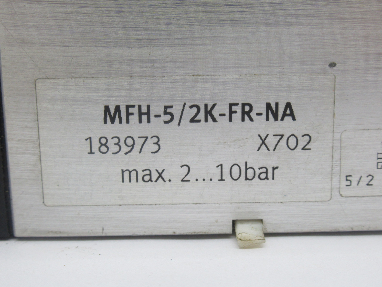 Festo 183973 MFH-5/2K-FR-NA Solenoid Valve 5/2 2-10 bar 1000l/min USED