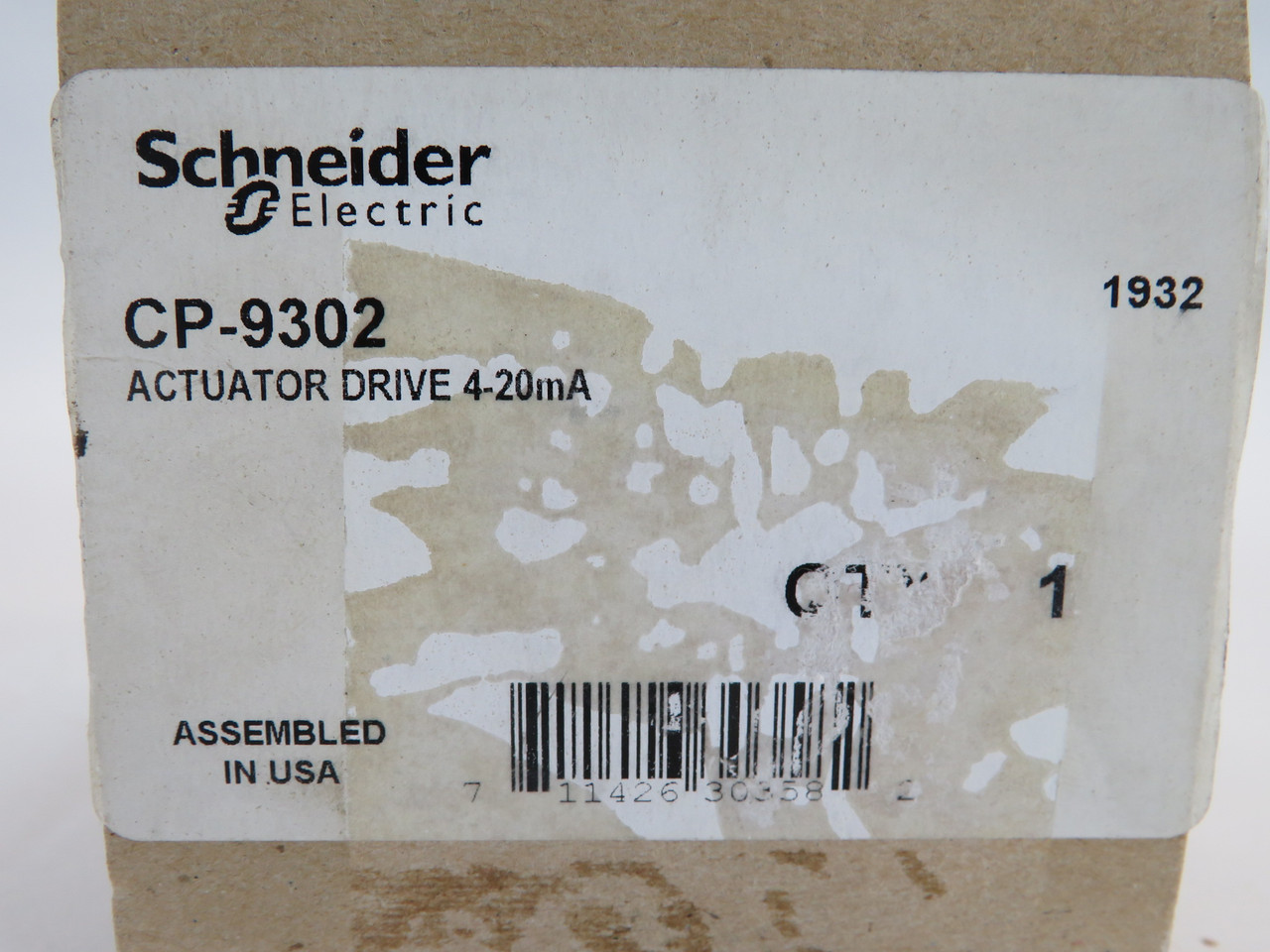 Schneider Electric CP-9302 Actuator Drive 4-20mA BOX DAMAGE NEW