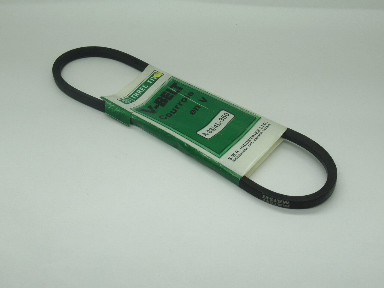 S.W.R Industries Ltd. A-33/4L-350 Three-Five V-Belt 33"L 1/2"W *RIPPED PKG* NEW