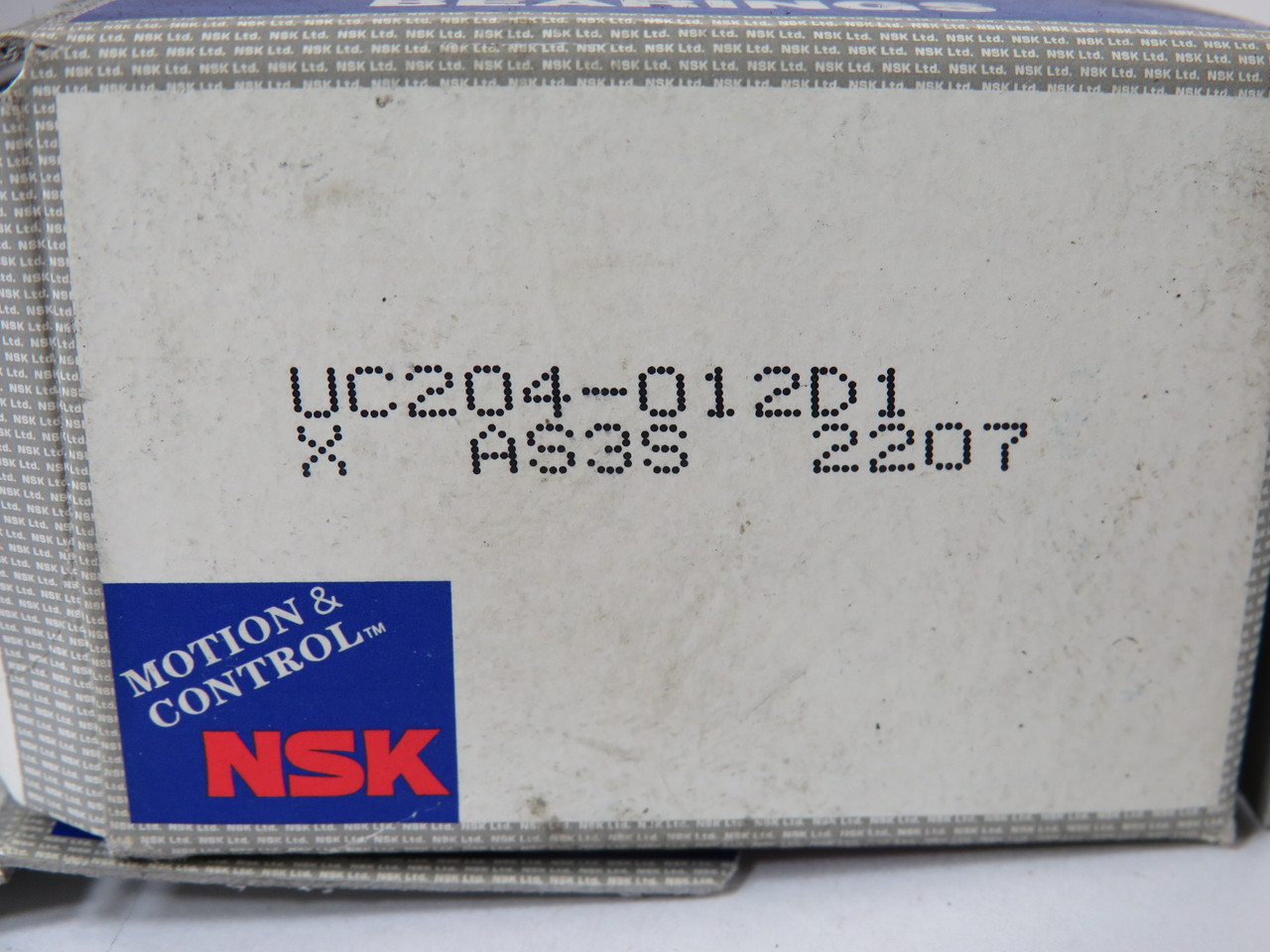 NSK UC204-012D1 Insert Bearing 1.85" OD 3/4" ID 1.221" LTB BOX DAMAGE NEW