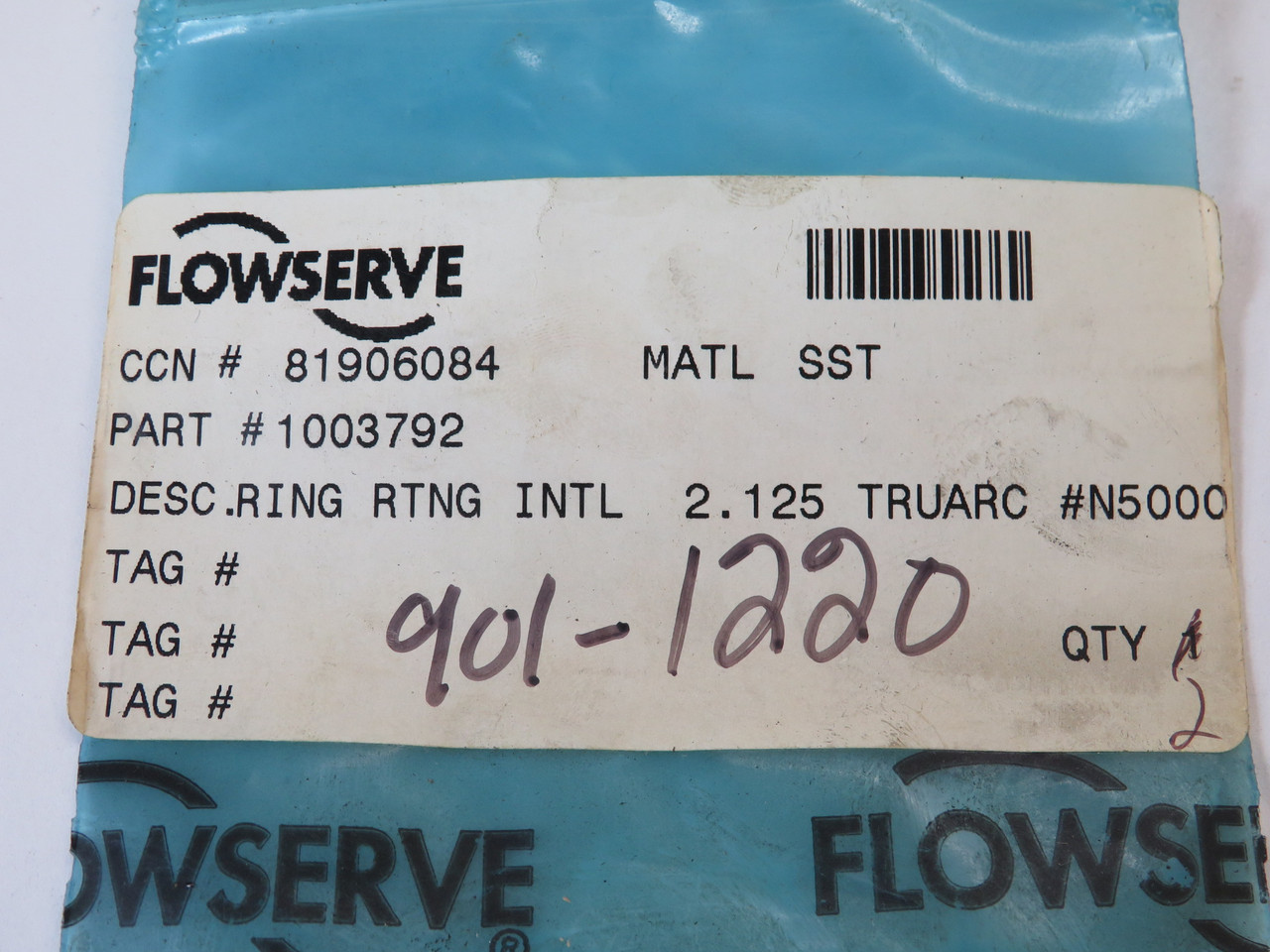 Flowserve 1003792 Retaining Ring Lot of 2 NWB