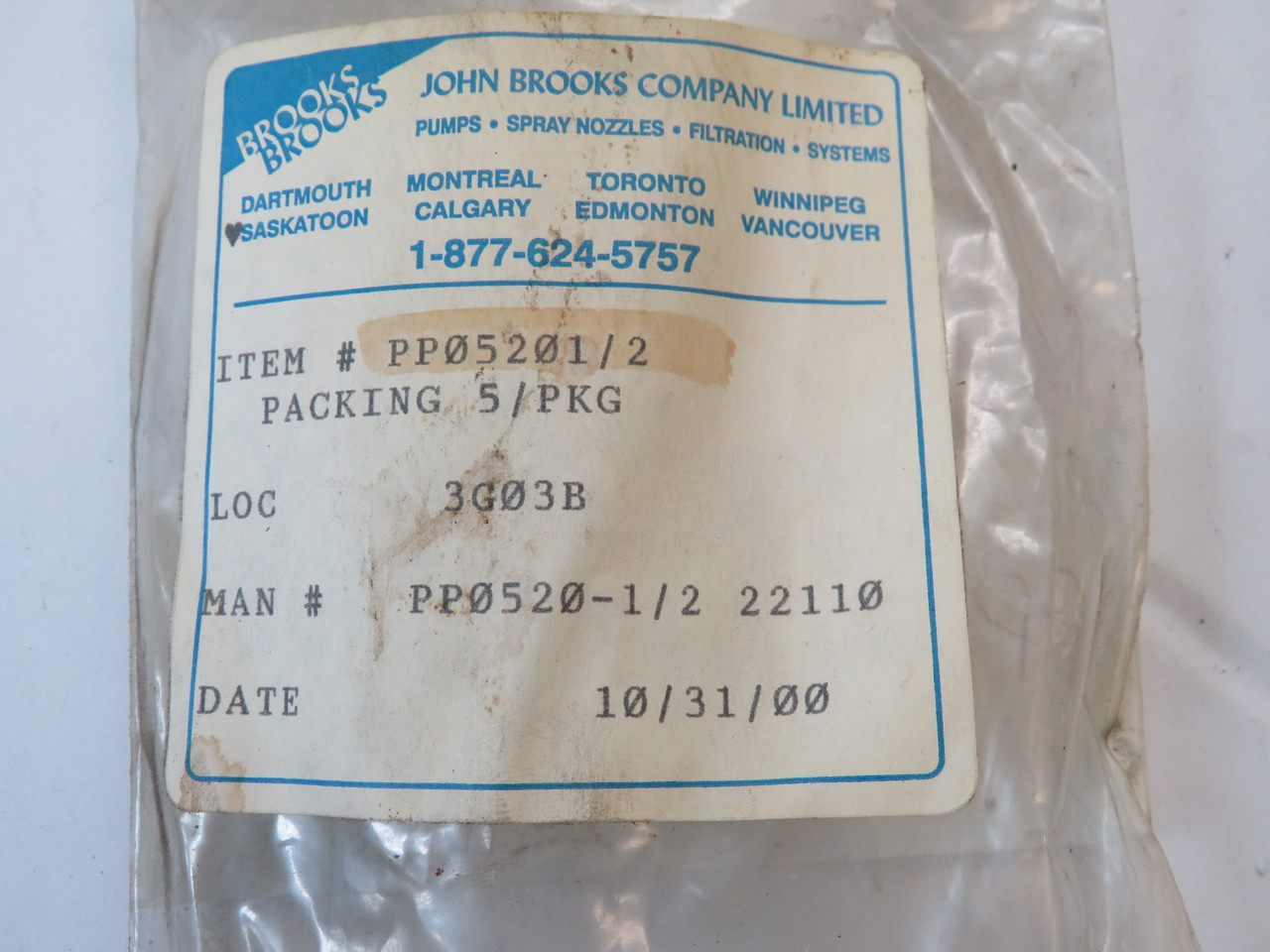 Peerless Pumps PP0520-1/2 22110 Packing Lot of 11 SHELF WEAR NWB