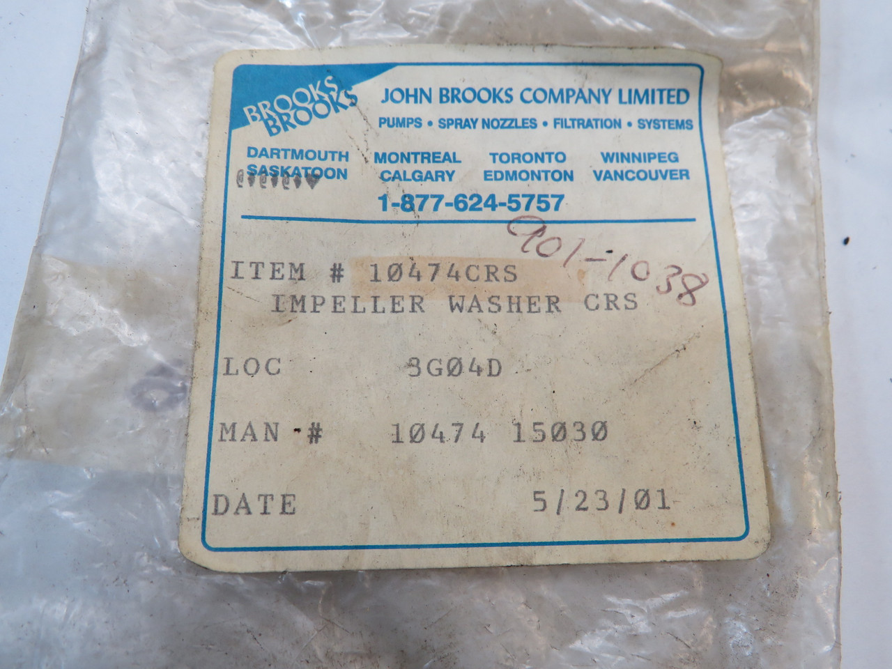 Gorman-Rupp 10474-15030 Impeller Washer Lot of 2 SHELF WEAR NWB