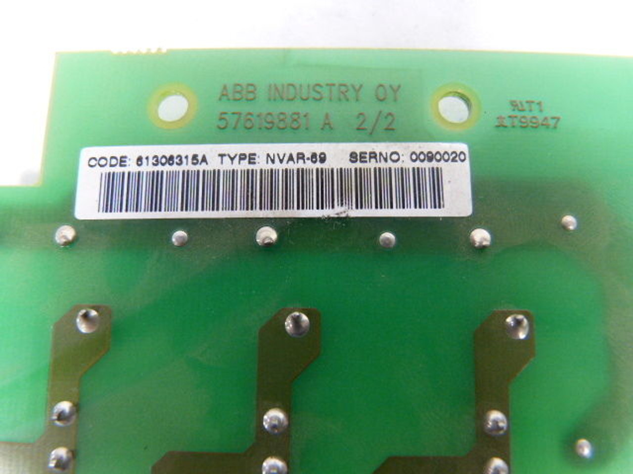 ABB NVAR-69 Varistor Board USED