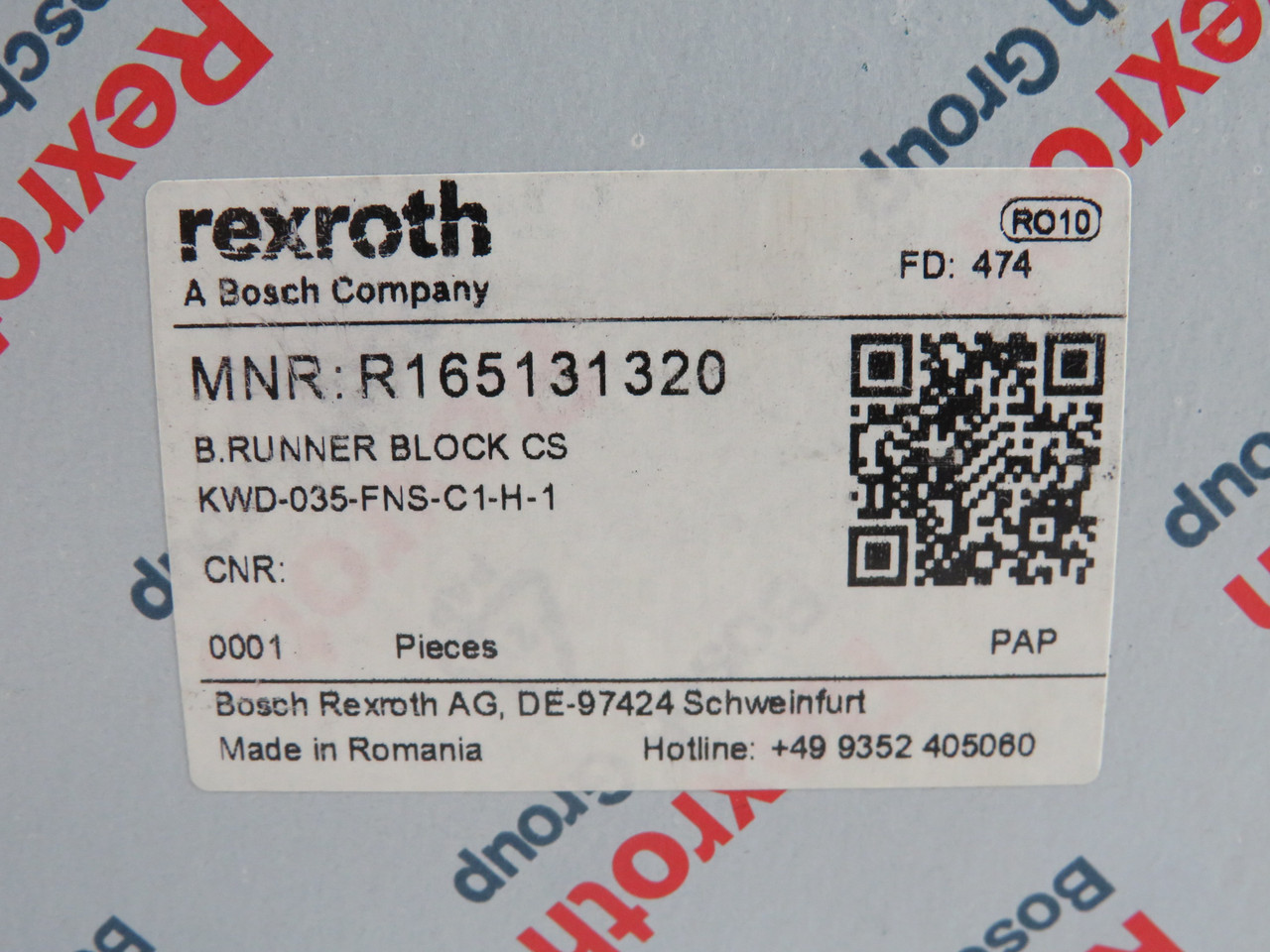 Rexroth KWD-035-FNS-C1-H-1 Ball Runner Block 35mm Size 100mm W NO INNER BAG NEW