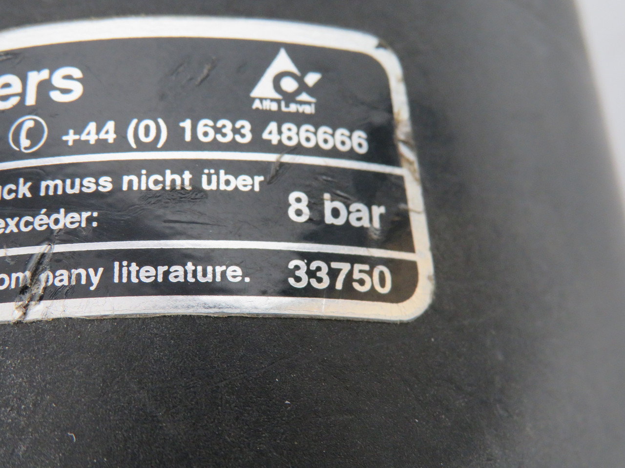 Alfa Laval Saunders 33750 EC Piston Actuator 8bar C/W DN20 Valve SHELF WEAR NOP