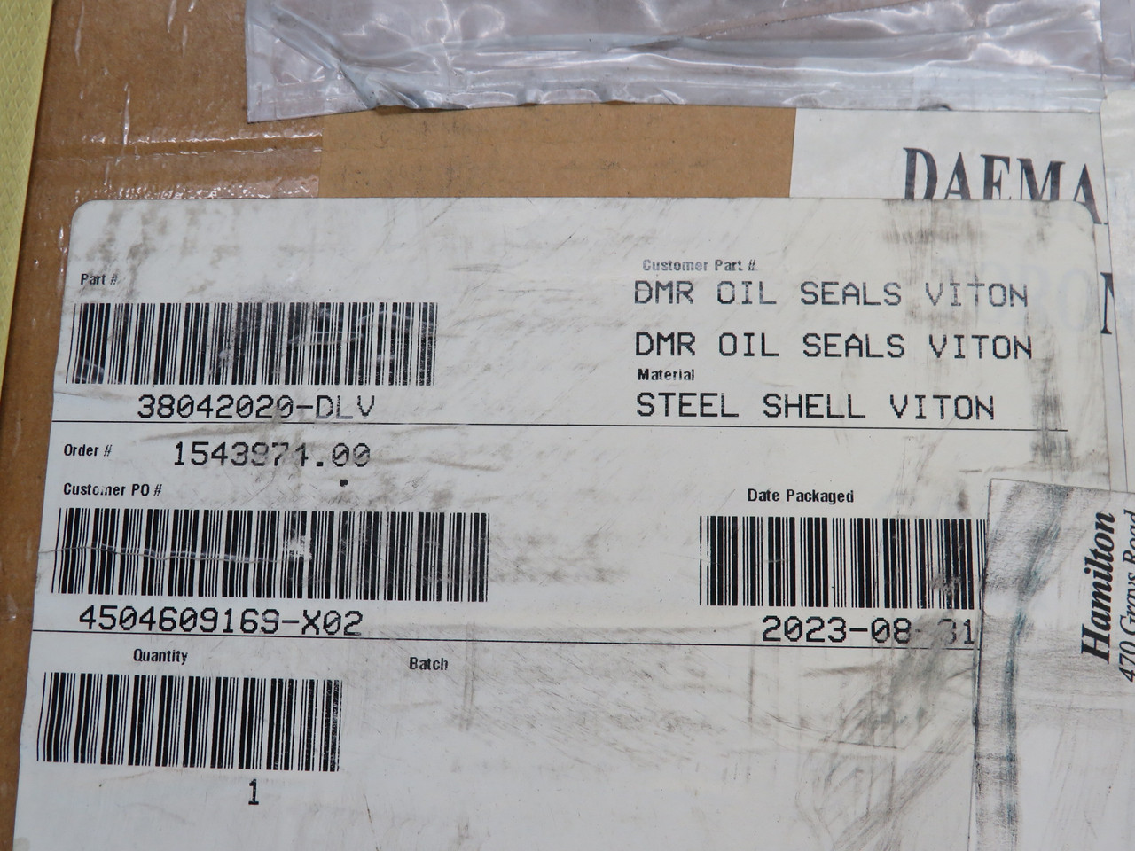 DMR 38042020-DLV Viton Oil Seal 380x420x20mm NEW