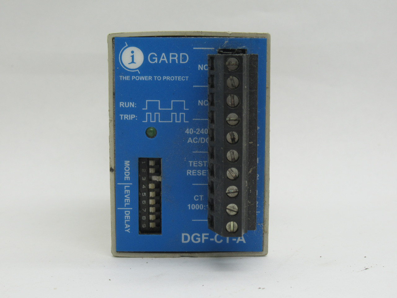 i-GARD DGF-CT-A Ground Fault Detector 40-240VAC/DC 10A 3VA 3W USED
