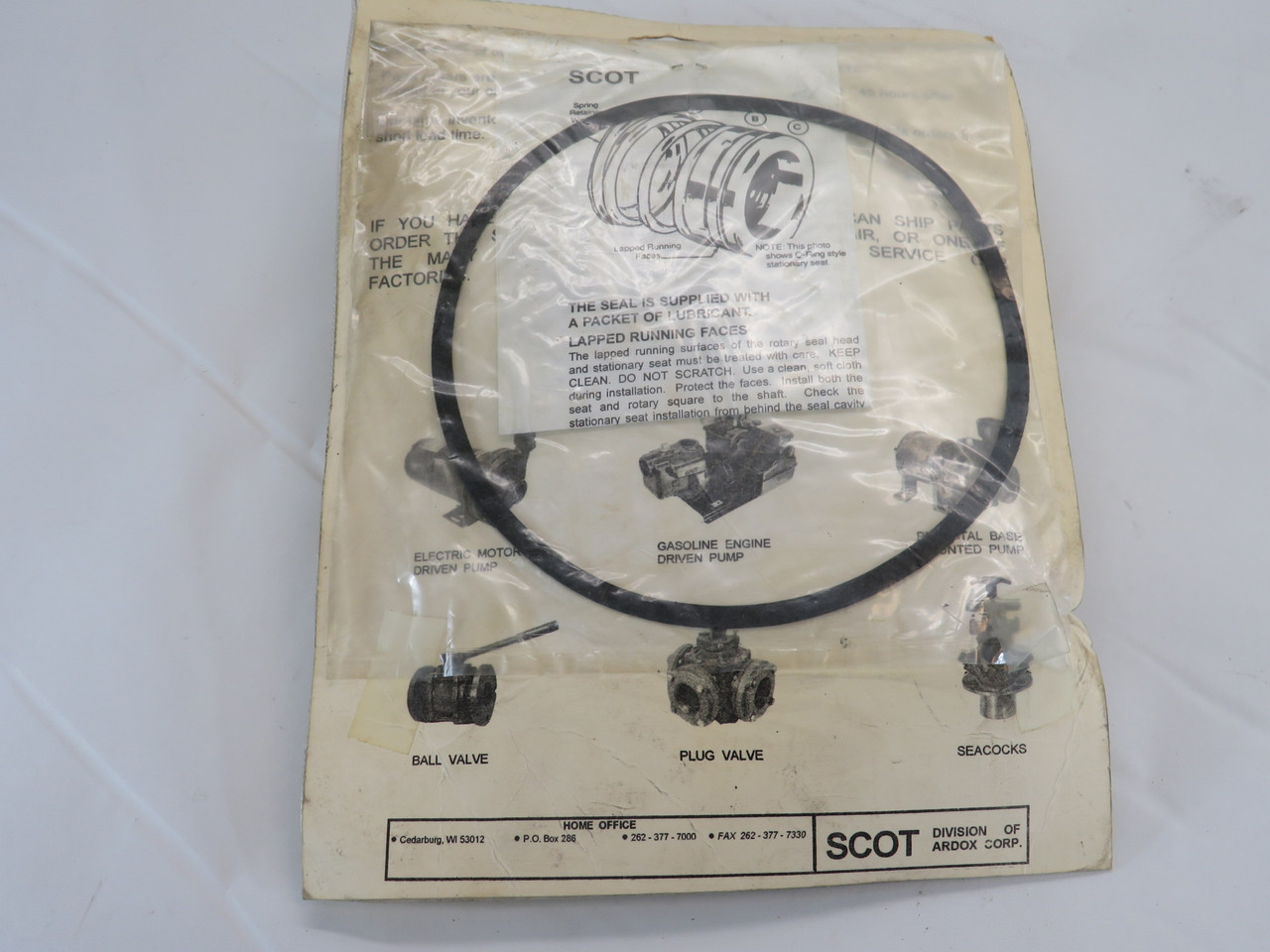 Scot 118.000.344 Pump Repair Kit for JM145-JM215 Frame 50/52-56 & 81 Pump NEW