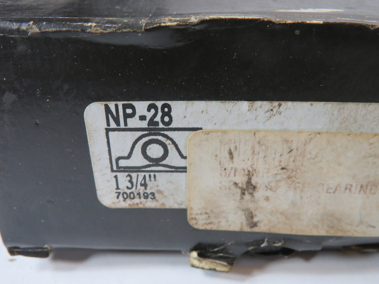 Sealmaster NP-28 Pillow Block Bearing 2-Hole 1-3/4" Bore BROKEN LUBE CAP NEW