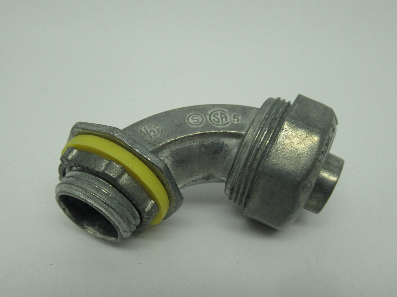 Generic Liquid-Tight Flexible Metal Conduit Adapter 90-Degree 1/2 NPT NOP