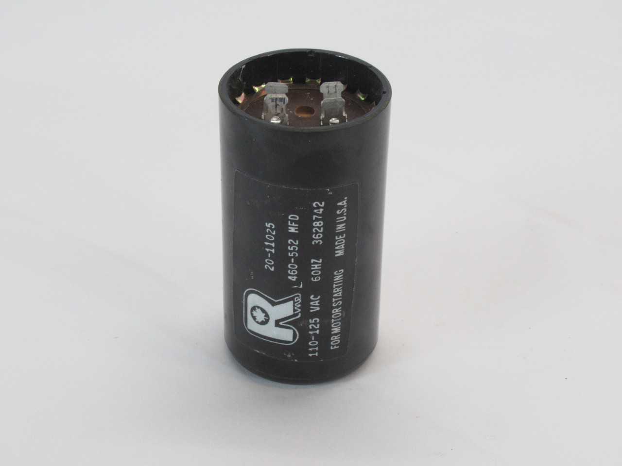 R-Line 20-11025 Motor Start Capacitor 460-552MFD 110-125VAC 60Hz USED