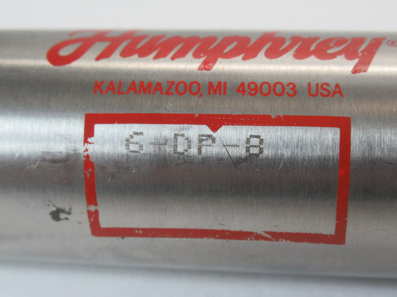 Humphrey 6-DP-8 Double Acting Air Cylinder 1-1/16" Bore 8" Stroke 200PSIG USED