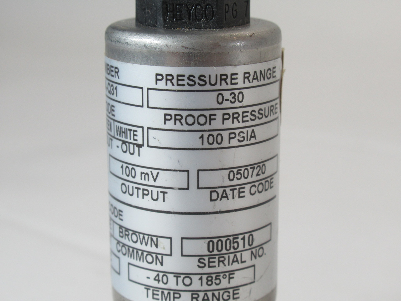 Barksdale 422H2-21-A-Q31 Pressure Transducer 100mV Output 0-30PSIA USED
