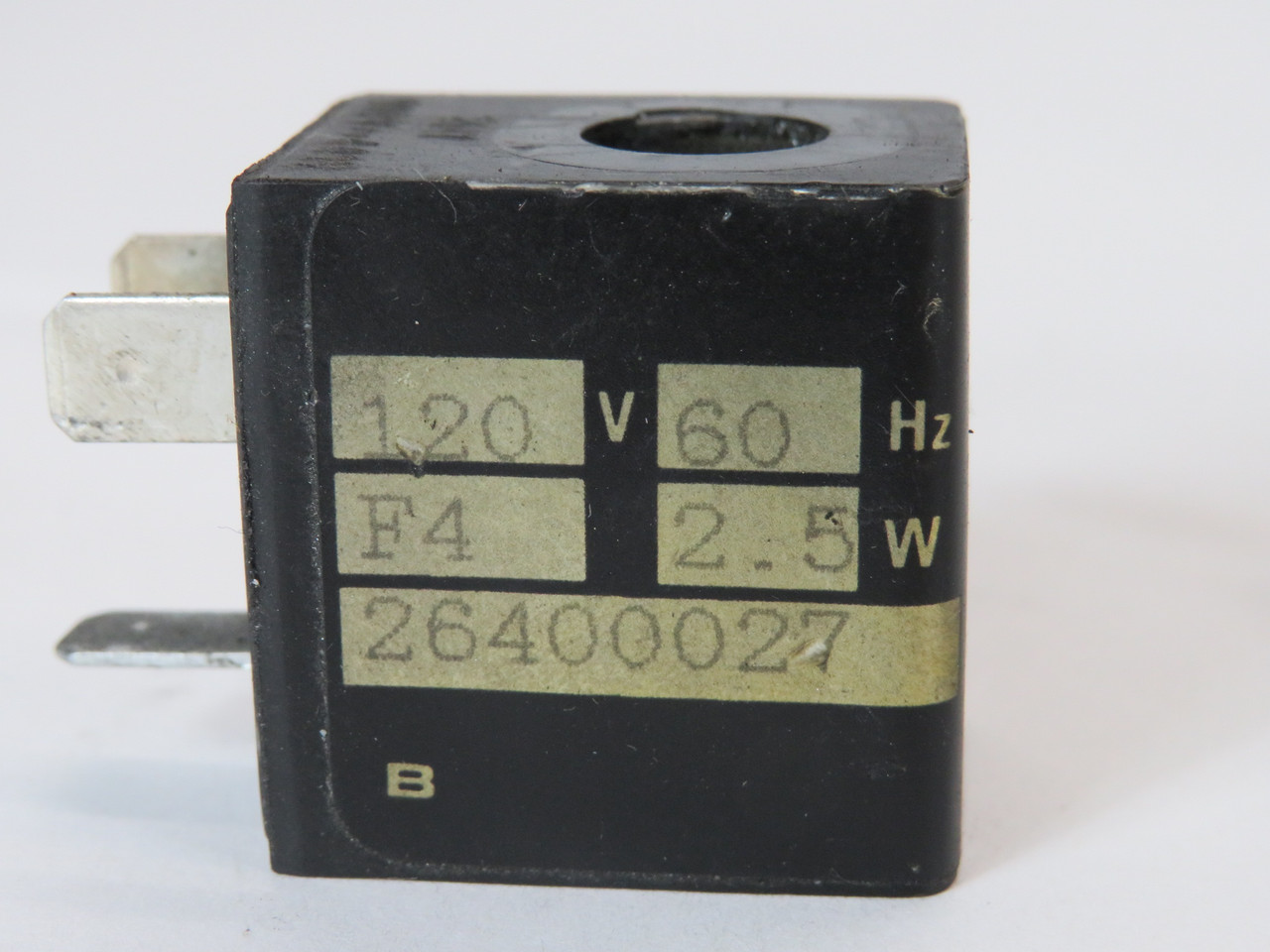Joucomatic 26400027-120/60 Solenoid Coil 120V 60Hz 2.5W COIL ONLY USED