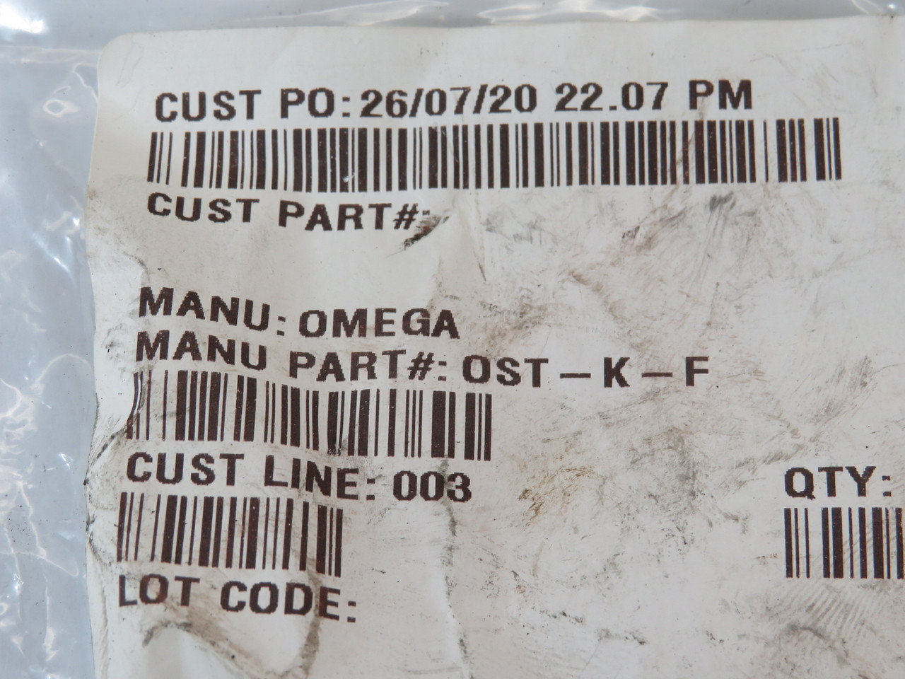 Omega OST-K-F Thermocouple Connector Type K 5-Pack NWB
