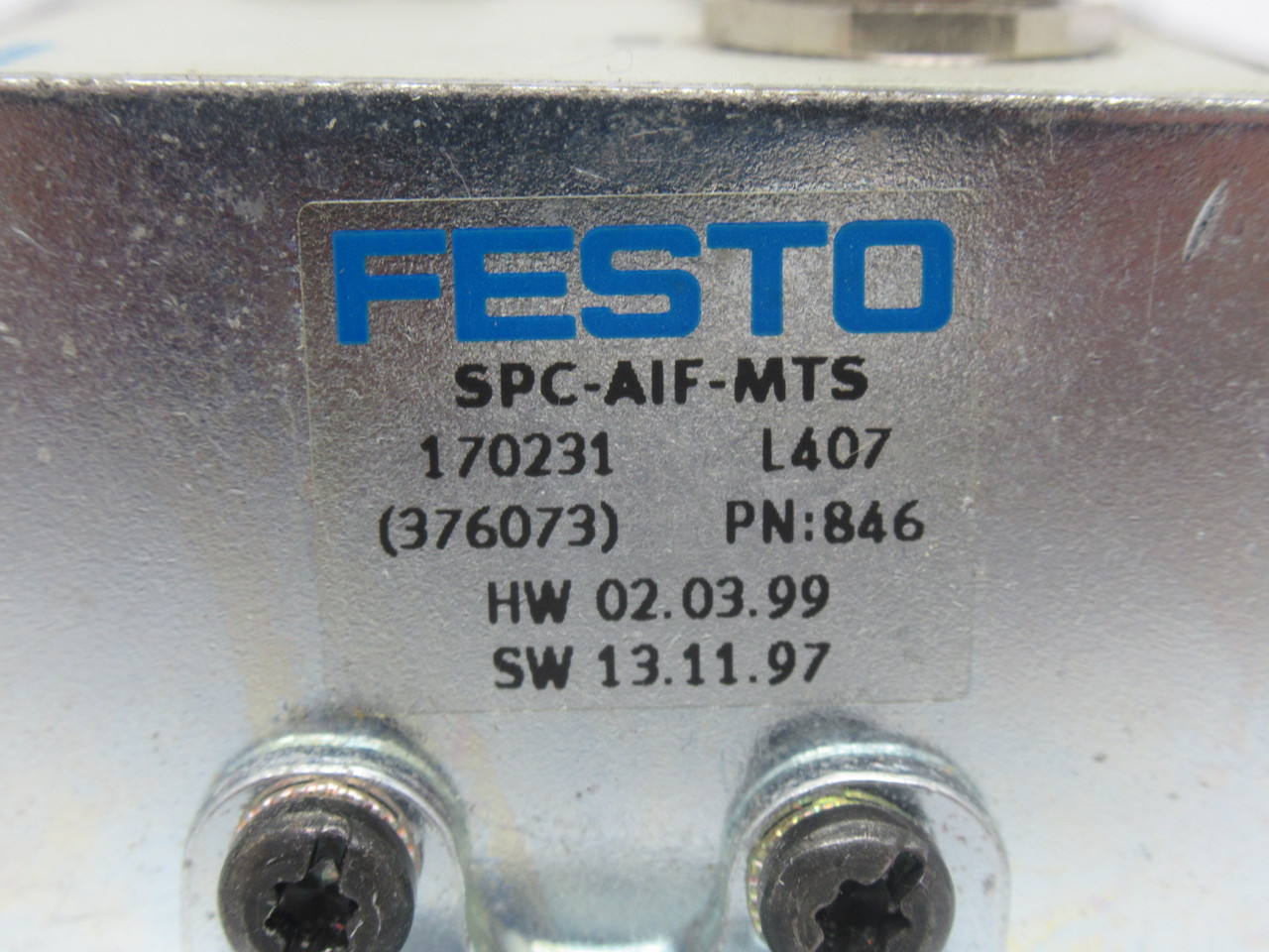 Festo 170231 SPC-AIF-MTS Axis Interface 1.1A MISSING CABLE USED