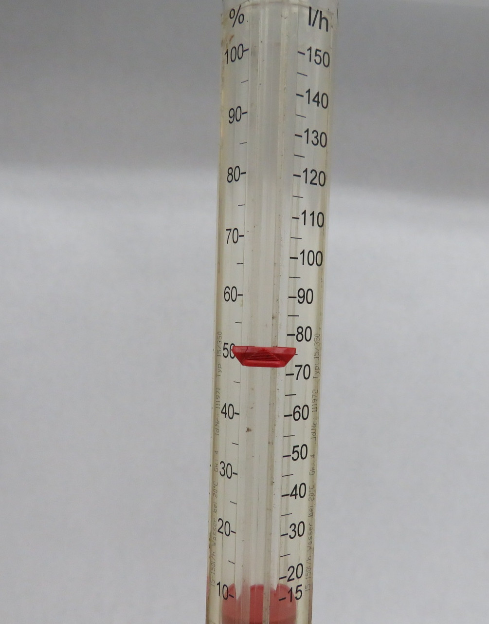 Chemline 1111-46301 FST00150 Flow Meter PVC 15-150l/h 10-100% 1" Connection USED