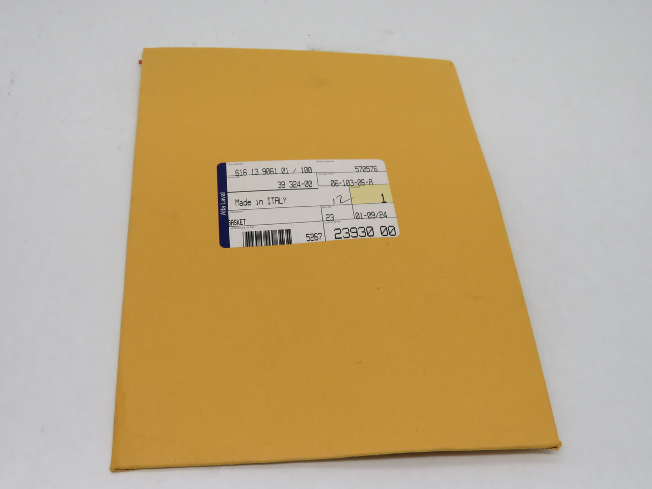 Alfa Laval 38-324-00 616-13-9061-01/100 Replacement Gasket SEALED NEW