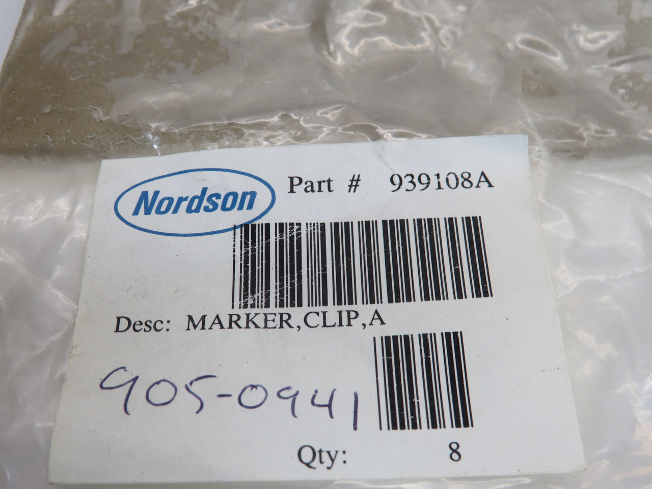 Nordson 939108A Marker Clip for Pump "A" Lot of 5 DIRTY BAG/WRITING ON LABEL NWB