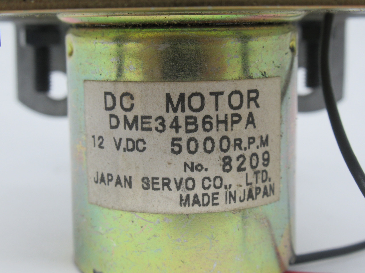 Japan Servo DME34B6HPA Servo Motor w/ Gearhead 12VDC 5000RPM USED
