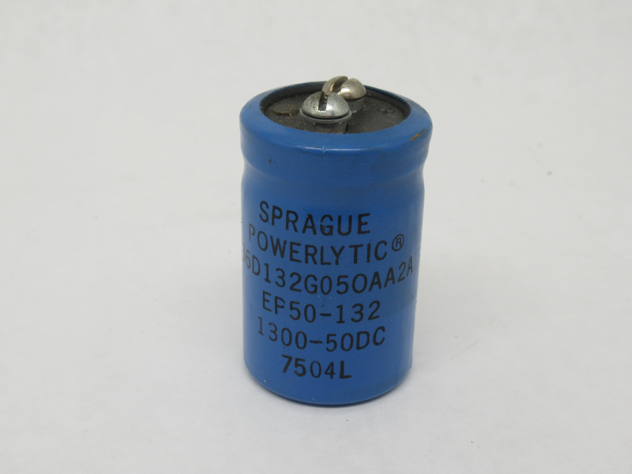 Sprague 36D132G05OAA2A Powerlytic Capacitor 1300uF 50VDC USED