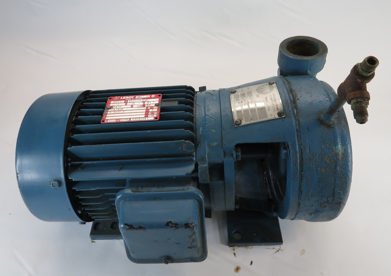 Windsor Pump Centrifugal Pump C/W Motor 3HP 3470rpm 575/600V COS DMG/RUST USED