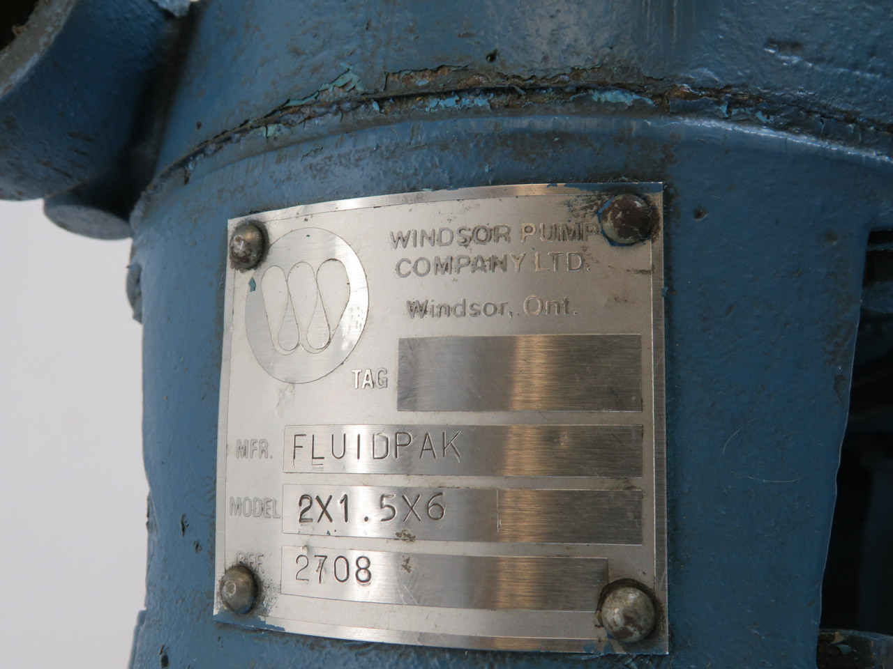 Windsor Pump Centrifugal Pump C/W Motor 3HP 3470rpm 575/600V COS DMG/RUST USED