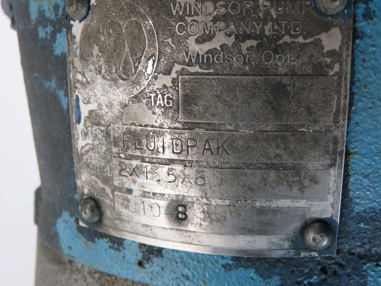 Windsor Pump Centrifugal Pump C/W Leeson Motor 3HP 3450rpm COS DMG/RUST USED