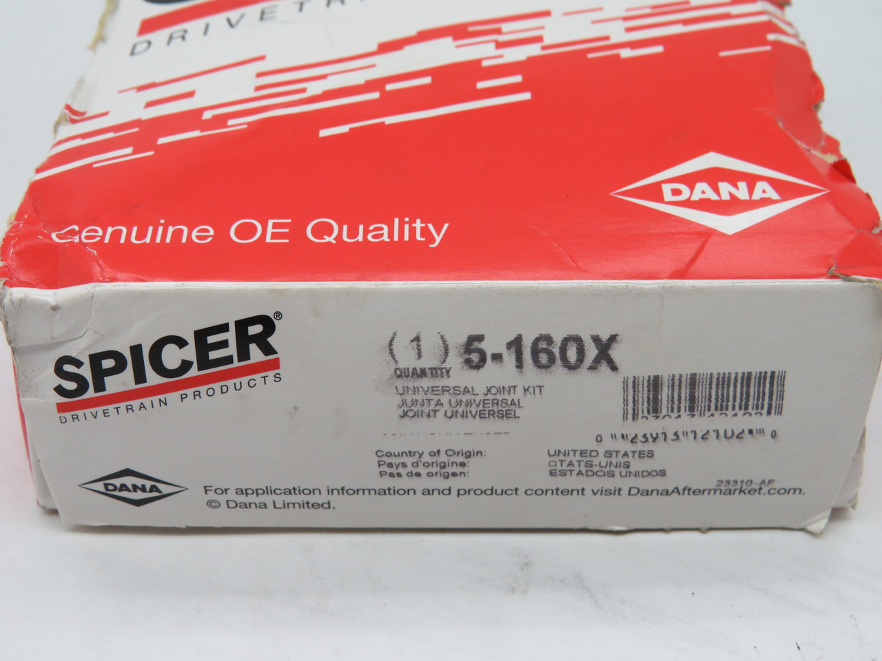 Spicer 5-160X Universal Joint Kit 1.188"BCD 4.188"LxW SEALED DMG BOX NEW