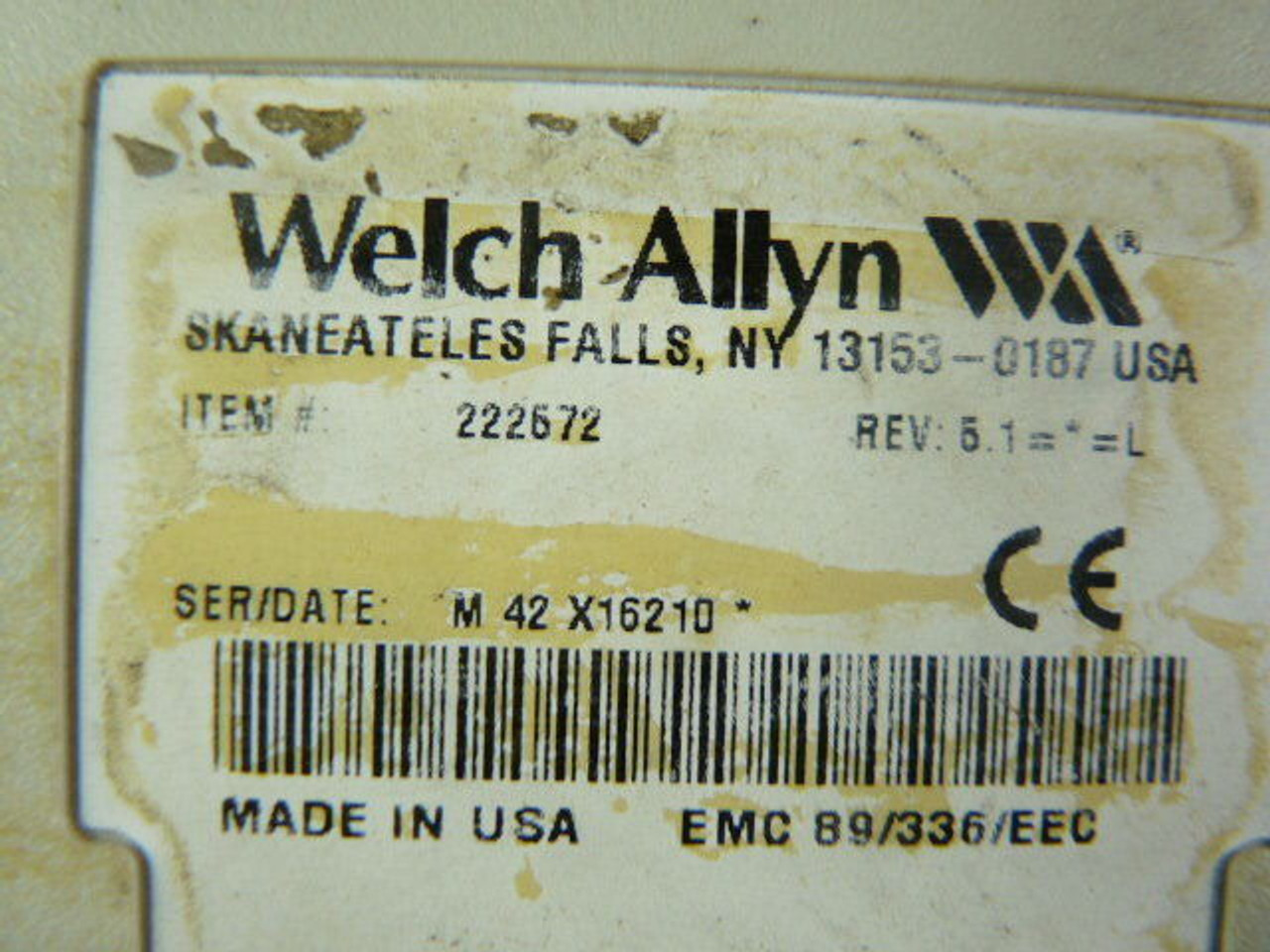 Welch Allyn 22672 Handheld Multi-Port Decoder USED