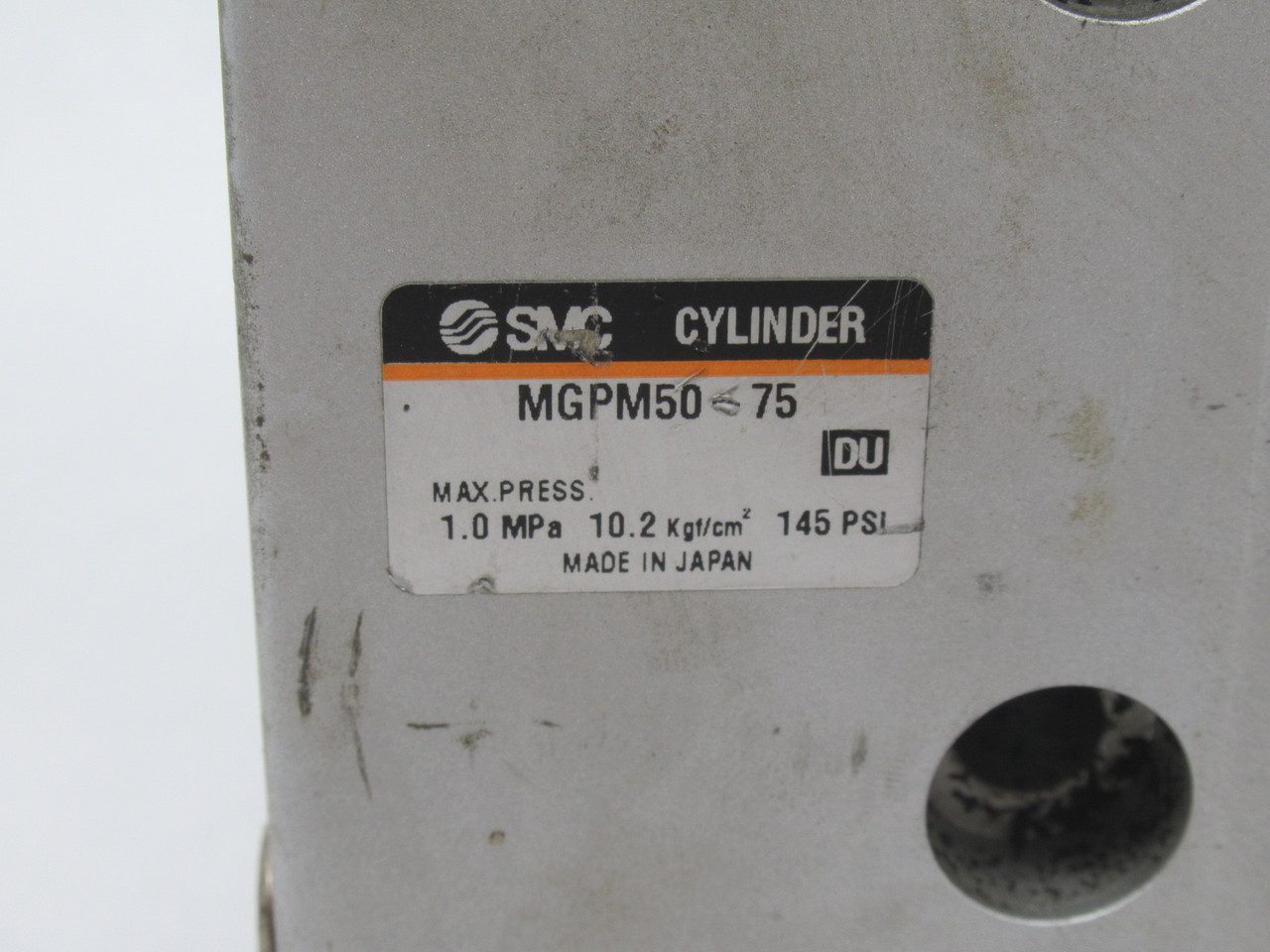 SMC MGPM50-75 Compact Guide Cylinder 50mm Bore 75mm Stroke 1.0 Mpa RUST USED