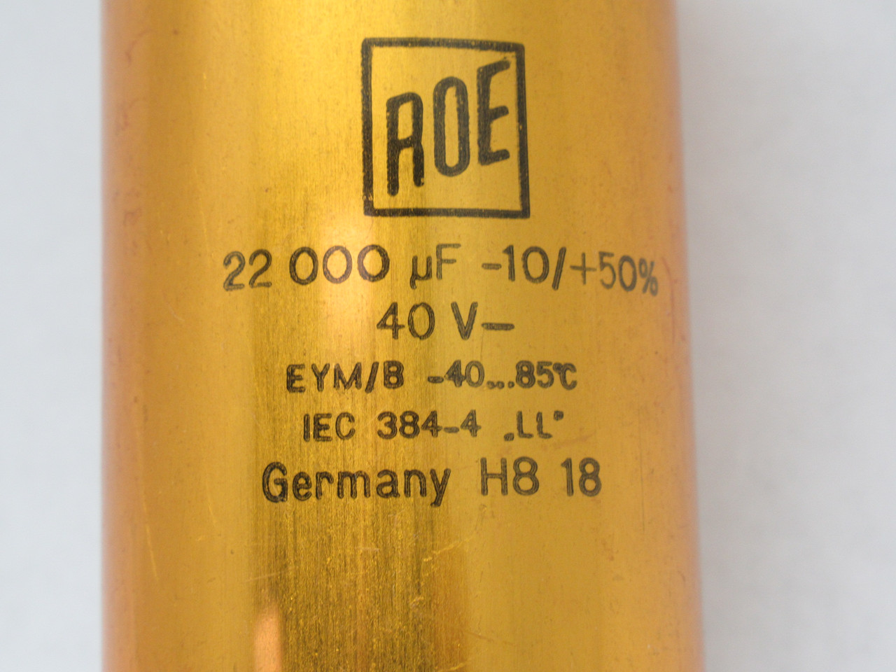 ROE EYM/B Screw Terminal Capacitor 22000uF -10/+50% 40VDC USED